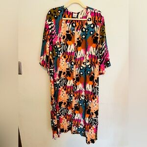 3/$20 Anna & Ava Multiprint Colorful Swim Cover Up One Size